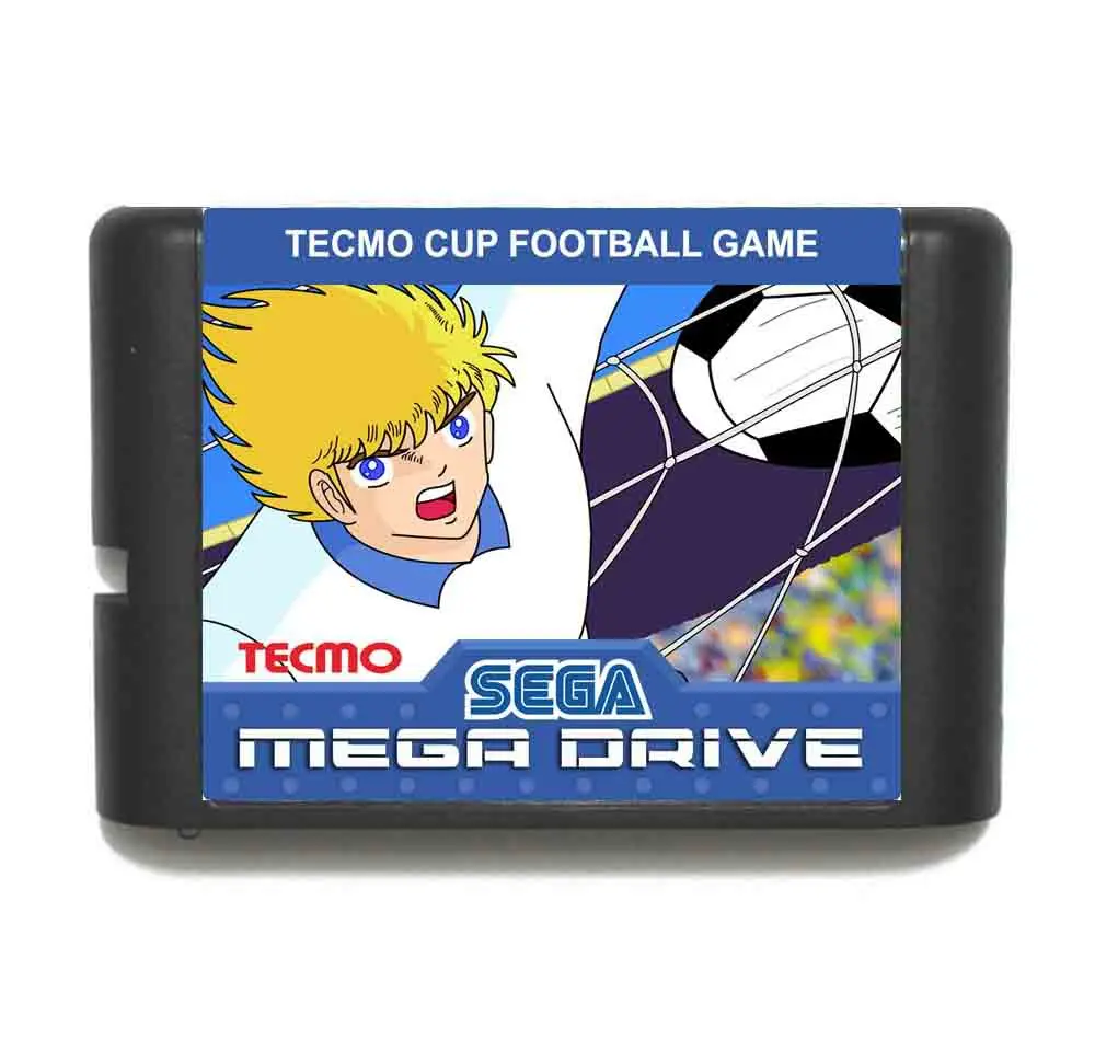 Tecmo чашки Футбол 16 бит MD карточная игра с коробку для Sega игры Mega Drive/ Genesis |