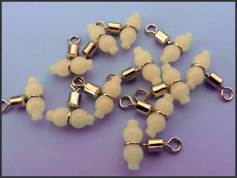 50 шт. флуоресцентные бусины для рыбалки в форме калабаша|barrel swivel|swivel barrelbeads fishing |
