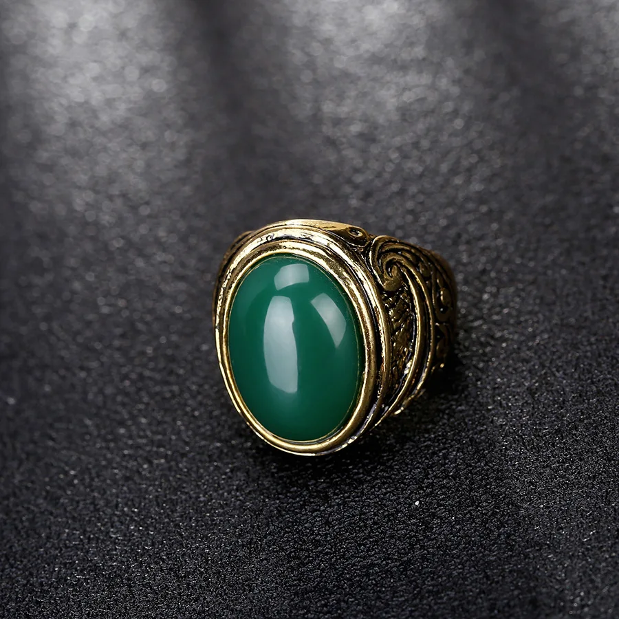 High Quality Antique Ring Men Christmas New Black Square Enamel Rings Fine Jewelry birthday for men gift 31068 | Украшения и