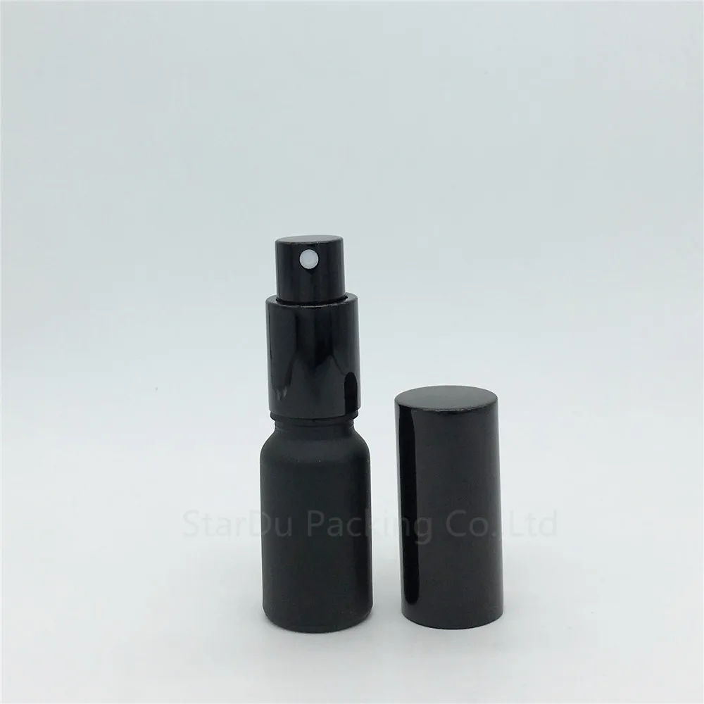 10pcs/lot 10ml black Frosted glass bottle with aluminum sprayer perfume bottles 10cc Essential Oil Spray | Красота и здоровье