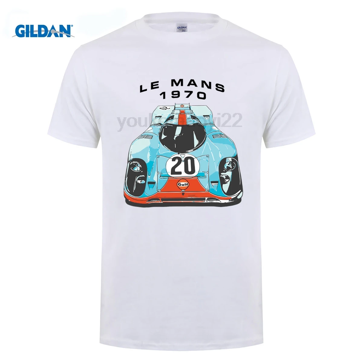 GILDAN Le Mans Футболка мужская футболка короткий рукав круглый вырез Мужская s хлопок