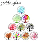 Древо жизни листов клевера 10 шт. Смешанные 12 мм18 мм20 мм25 мм кабошоны круглые фото стекло кабошон демо с плоской задней частью, украшения своими руками