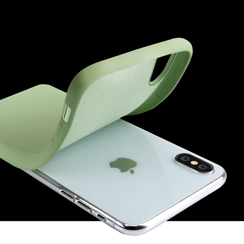 Чехол для телефона из жидкого силикона мягкий чехол iPhone 11 Pro Max XR X XS 7 8 6S Plus