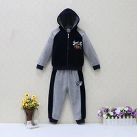 children velour clothing set hoodie long sleeve zipper topslong pants 2 piecesset baby clothes boys 4 to 7 years costume 2021