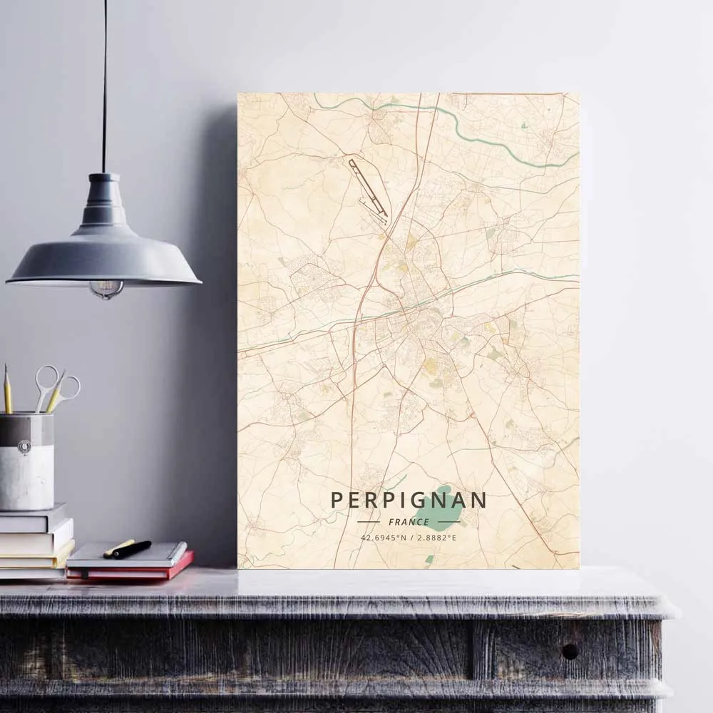 Nimes Orleans Paris Perpignan Reims Rennes Rouen SaintEtienne SaintPaul Strasbourg Toulon Toulouse Tours France Poster | Дом и сад