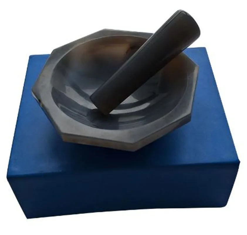 High Quality Natural Agate Mortar and Pestle for Lab Grinding   ID=100mm 4