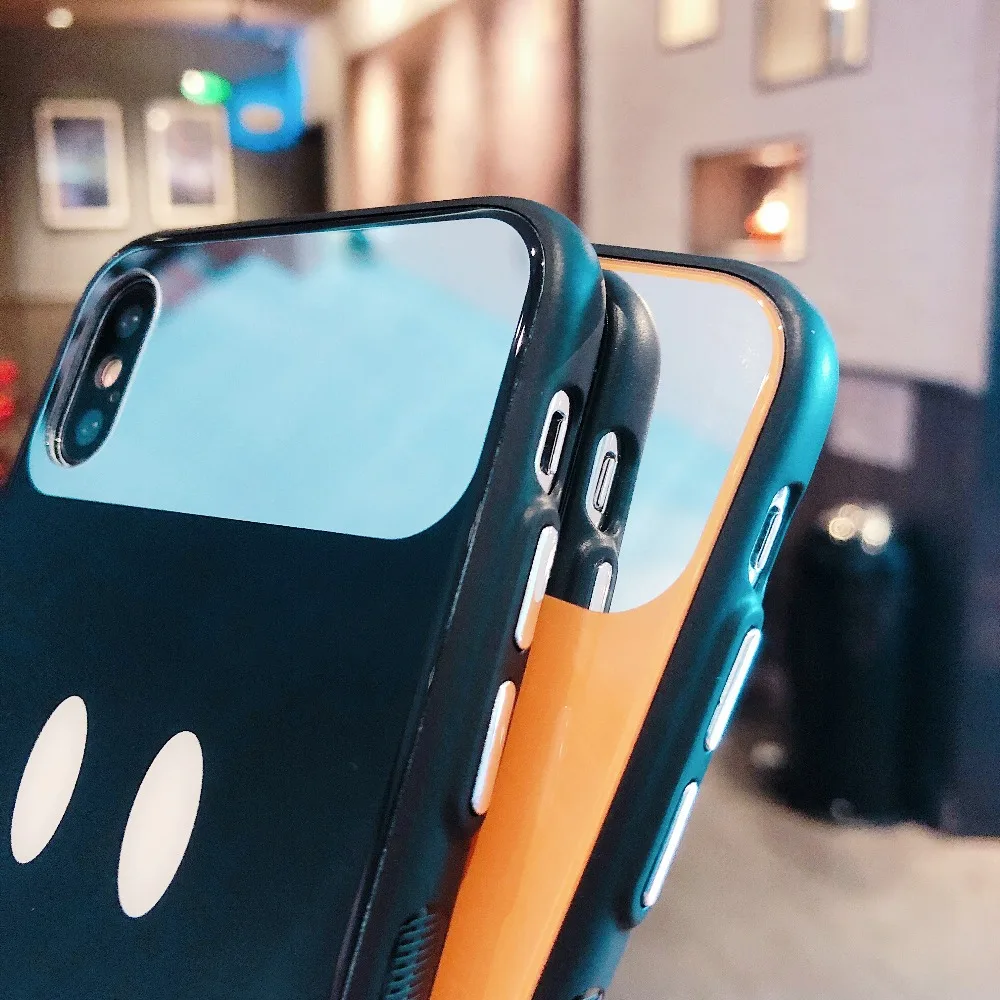 Fashion Funny Smile Fine Hard Mirror Phone Case For iPhone 6 7 8 Plus Soft Silicone TPU Frame Cover for X XR XS Max Cases |