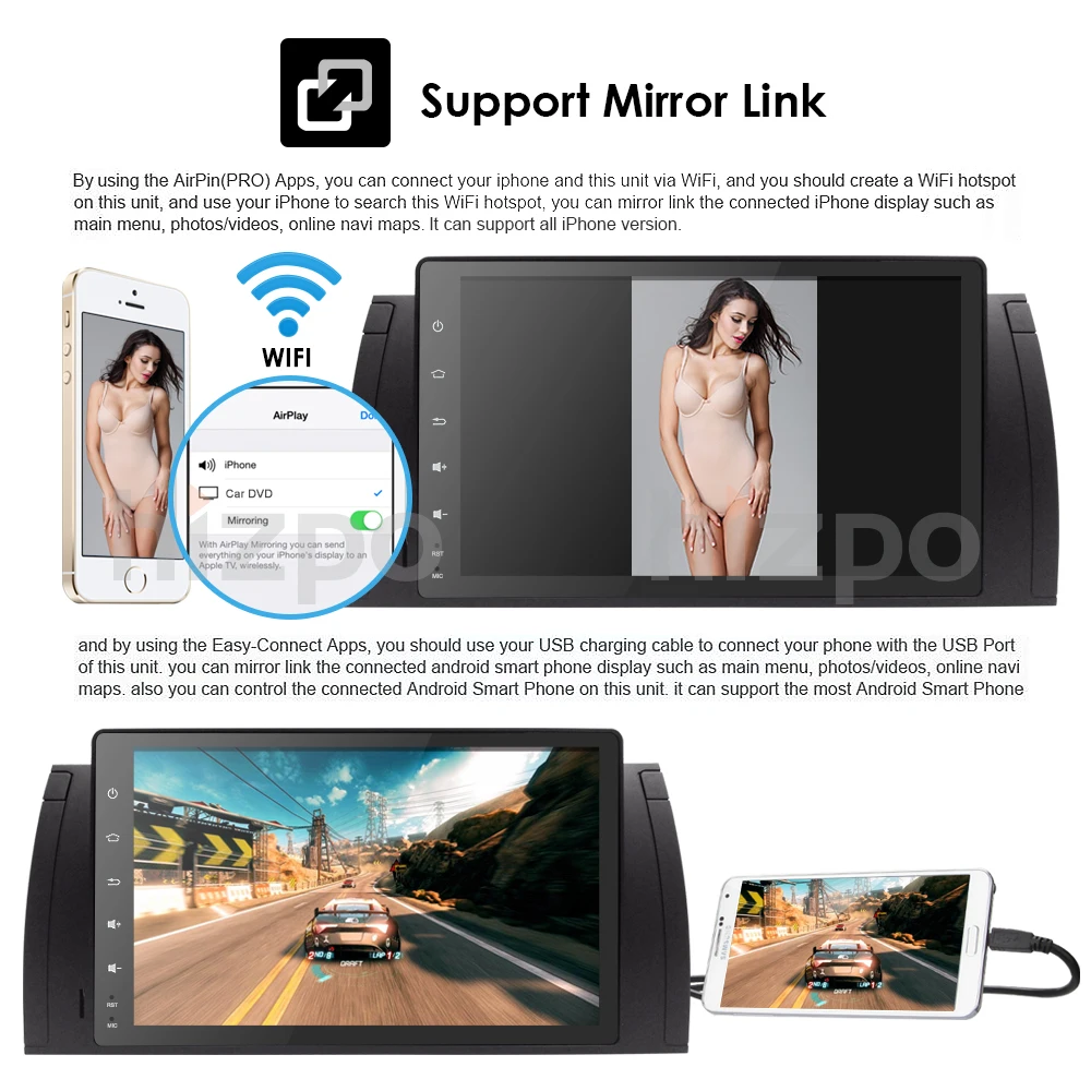 Супер 9 &quotЭкран Android8.1 радио автомобиль BMW E39 E53 X5 с зеркалом ссылка не DVD iNAND 16G Авто