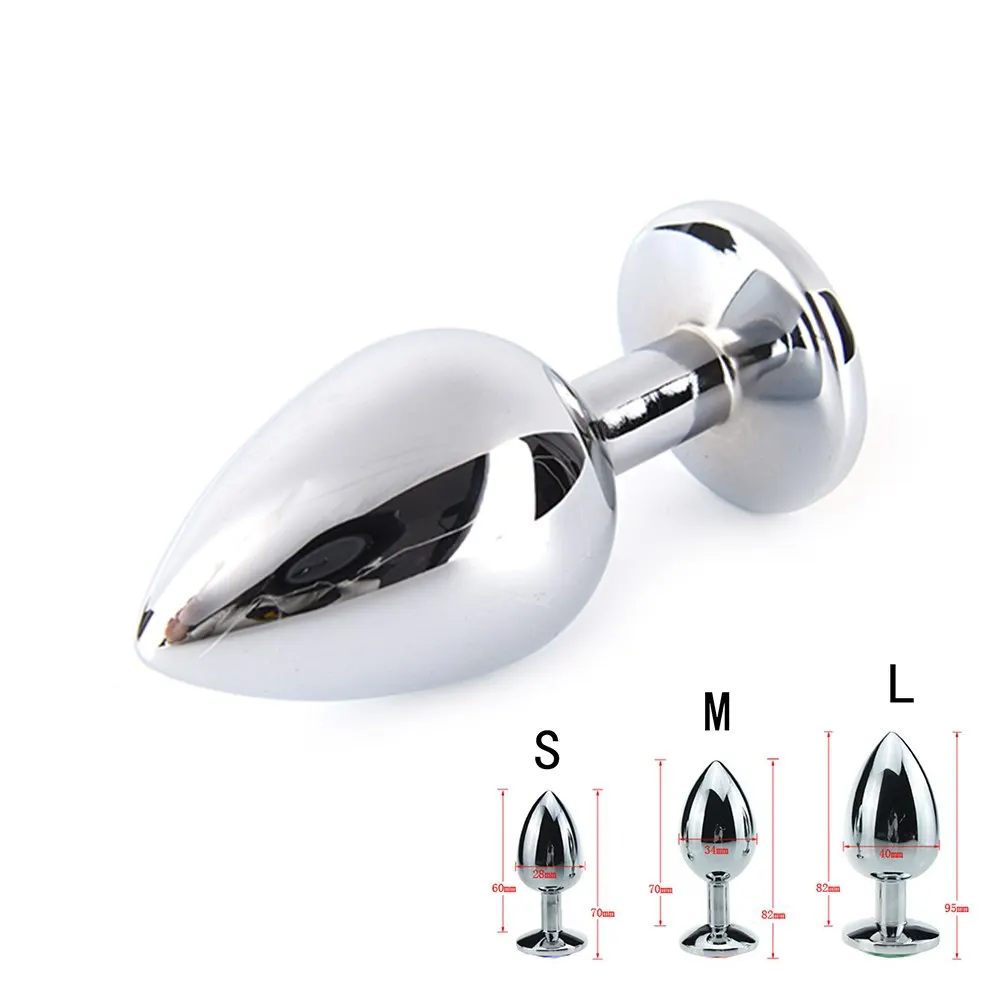 3 Sizes Smile Unisex Stainless Steel Anal Toy Smooth Touch Butt Plug Crystal Jewelry Body Tail Massage | Красота и здоровье