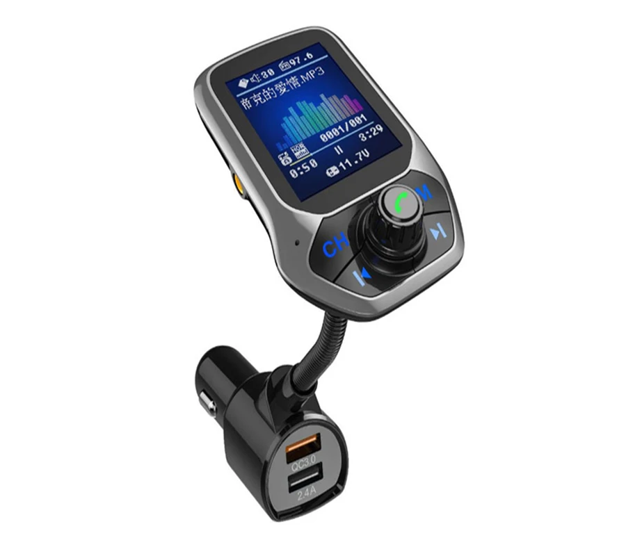 Новый T43 1 8 &quotTFT цветной дисплей QC3.0 Быстрая зарядка Bluetooth автомобильный комплект