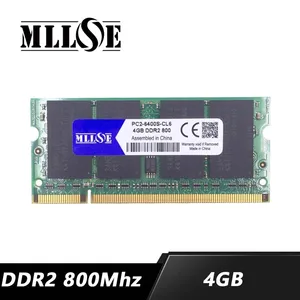 mllse memory ram ddr2 4gb 8gb 800 mhz pc2 6400 sodimm laptop notebook memoria ram ddr2 4gb 800mhz pc2 6400s ddr 2 4g 4gb ram free global shipping