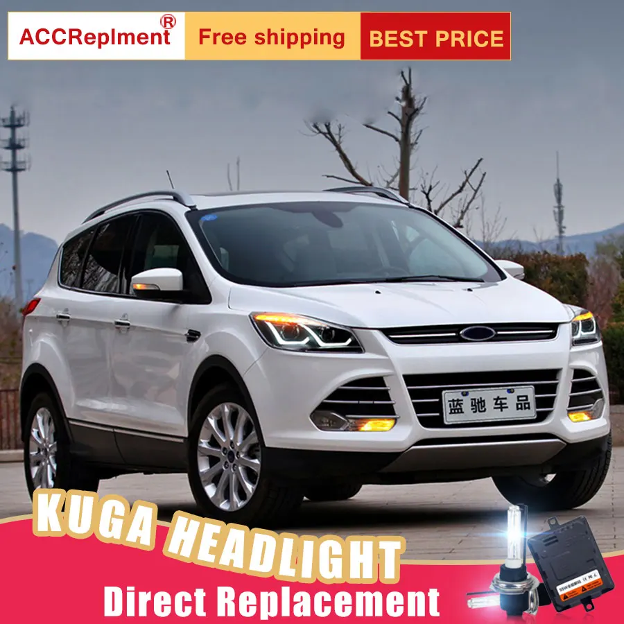 2 шт. светодиодный ные фары для Ford Escape 2013-2015 Автомобильные ангельские глазки
