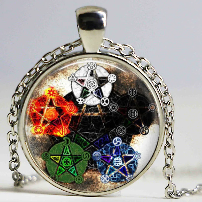 Элементы пентаграммы подвеска в стиле Викки ожерелье Wiccan ювелирные изделия