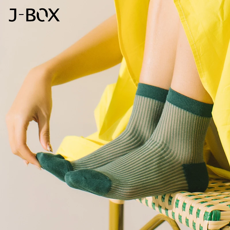 J BOX летние сексуальные кружевные носки в стиле ретро женские эластичные модные