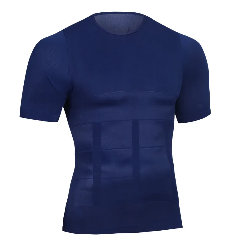 Men's Shapers Slimming Belly shirts Leotard Waist Corsets Underwear Male Abdomen Trimmer Breathable Body Compression T-shirt
