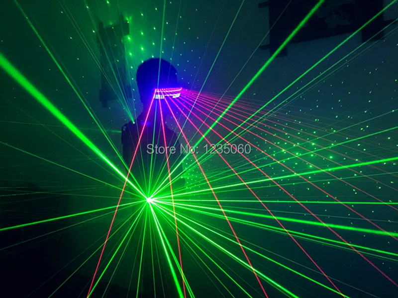 Party Laser costumes Green light dj dance laser man wears discoparty gloves led mask ballroom clothing | Дом и сад