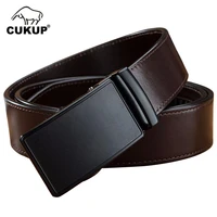 cukup top quality pure cowskin leather belts black automatic buckle metal male waistbands belt men formal accessories nck604