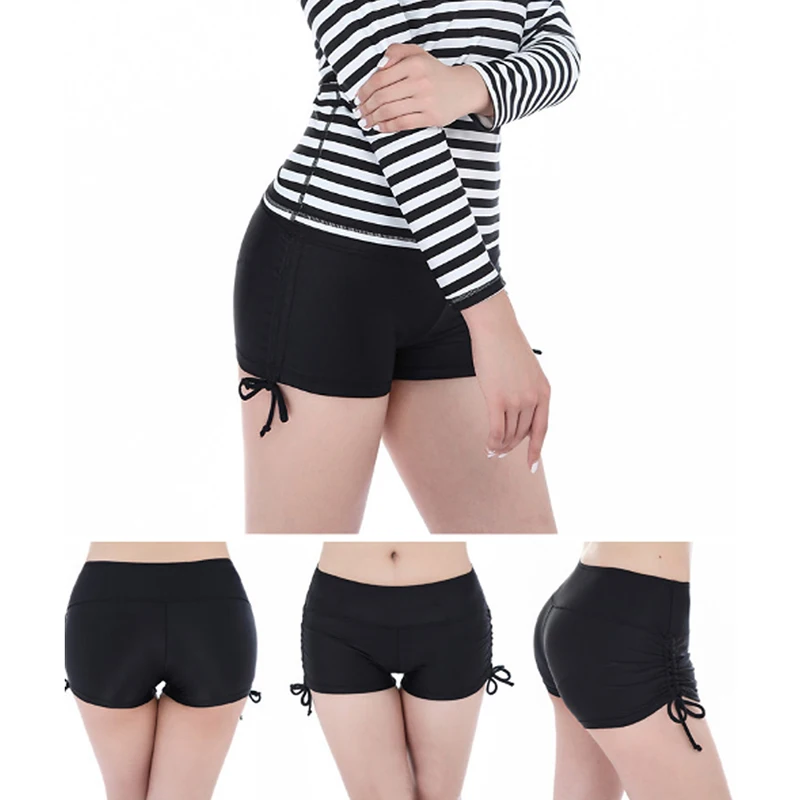 Пикантные однотонные Drawstring стринги бикини бразилиана Купальники для малышек Для