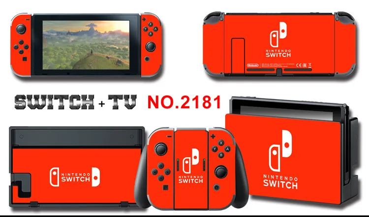 Для nintendo Switch Pain sticker консоль Dock Joy Con полное покрытие цветной бумажной кожи Закаленное стекло протектор экрана от 2000-2305