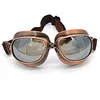 Copp fram Sliver len Шлем стимпанк медные стаканы мотоциклетные летные защитные очки винтажные очки пилот байкер очки защитное снаряжение очки - Цвет: Copp fram Sliver len