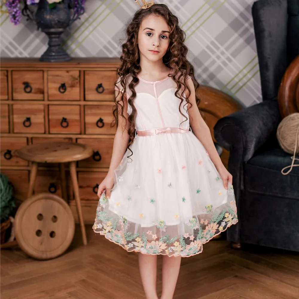 DKDGNY 3-10 Year Girls Lace Dress Princess for Baby Summer 2018 Kids Brand Party Dresses Children Clothing | Детская одежда и