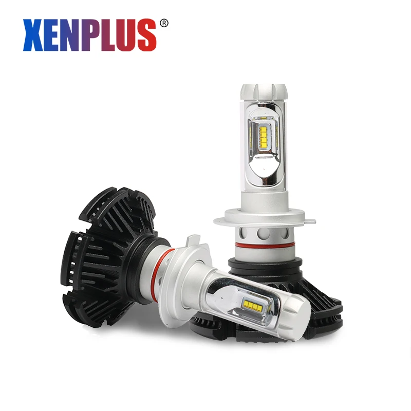 Xenplus 2шт Автомобильный светильник светодиодный H7 головной H4 HB3 HB4 9004 9007 ZES чип 6000LM