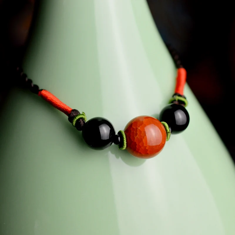 Ethnic Eed Dragon Grain Stone Choker Necklace For Women short rope chain fashion ethnic femme vintage jewelry 2018 new arrival | Украшения