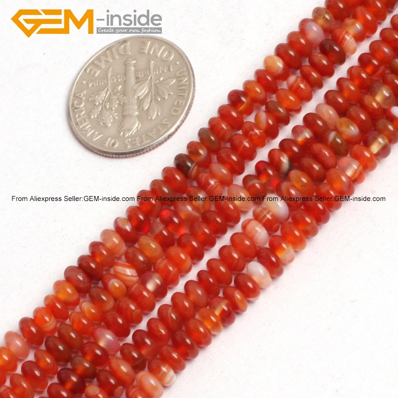Натуральные красные Агаты Heishi разделительные бусины Rondelle дисковые каменные для