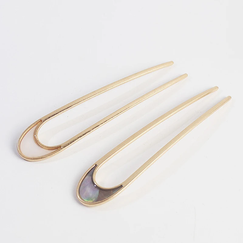 Minimalis 2020 New Arrival Hairpins Hair Sticks Hairclip Tools Bun Maker Alloy Conch Shell 1PC Golden Silver Headwear Beige |