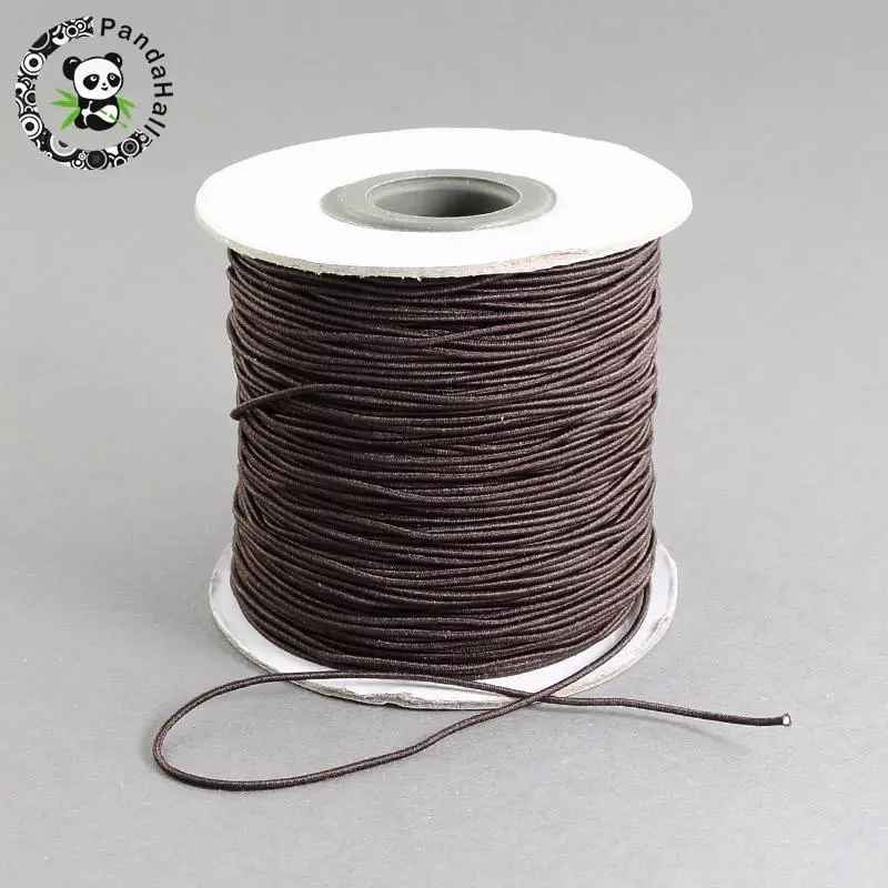 2 мм круглый эластичный Cord Jewelry findings для браслет серьги ожерелье, подходят для изготовления ювелирных изделий, сделай сам, черный/красный/синий/желтый - Цвет: CoconutBrown 40m