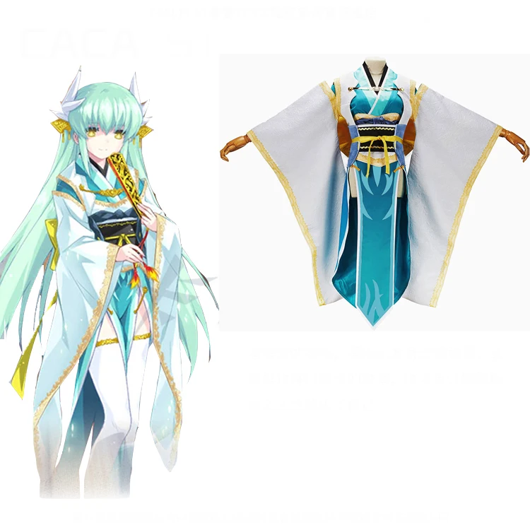 

Anime! Fate Grand Order Kiyohime 2.0 Version Kimono Dress Uniform Cosplay Costume Halloween Party Outfit 2018 New Free Shipping