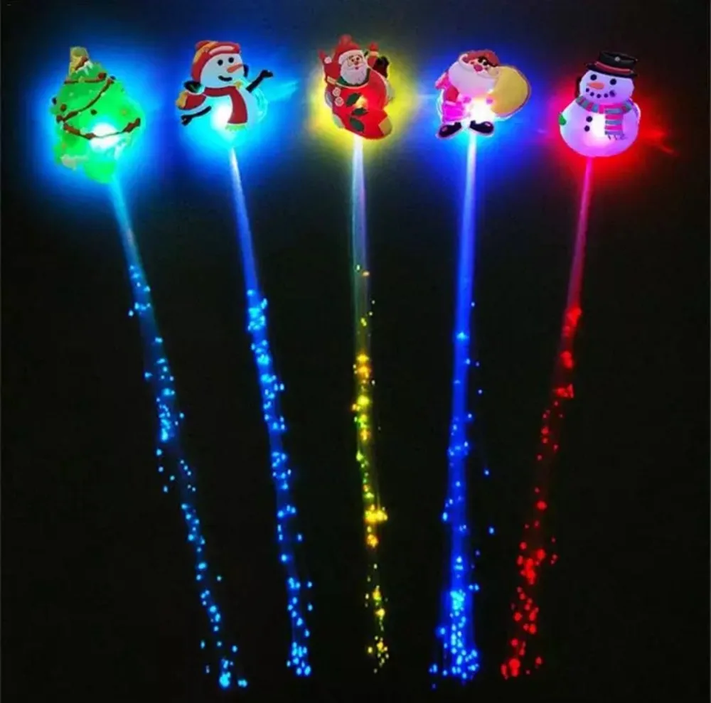 Рождественский светящиеся косы вечерние блеск Реквизит Светодиодные мигающие