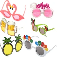 pineapple sunglasses beach party novelty flamingo party decorations funny glasses wedding birthday gift hawaiian event supplies