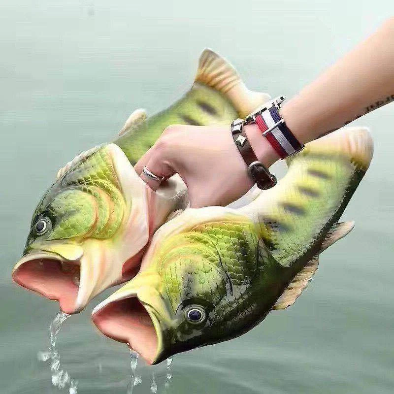 Fashion fish-Shaped female Drag Slippers flip-flops Summer Outdoor Couple Beach Slippers Breathable Unisex Beach Shoes