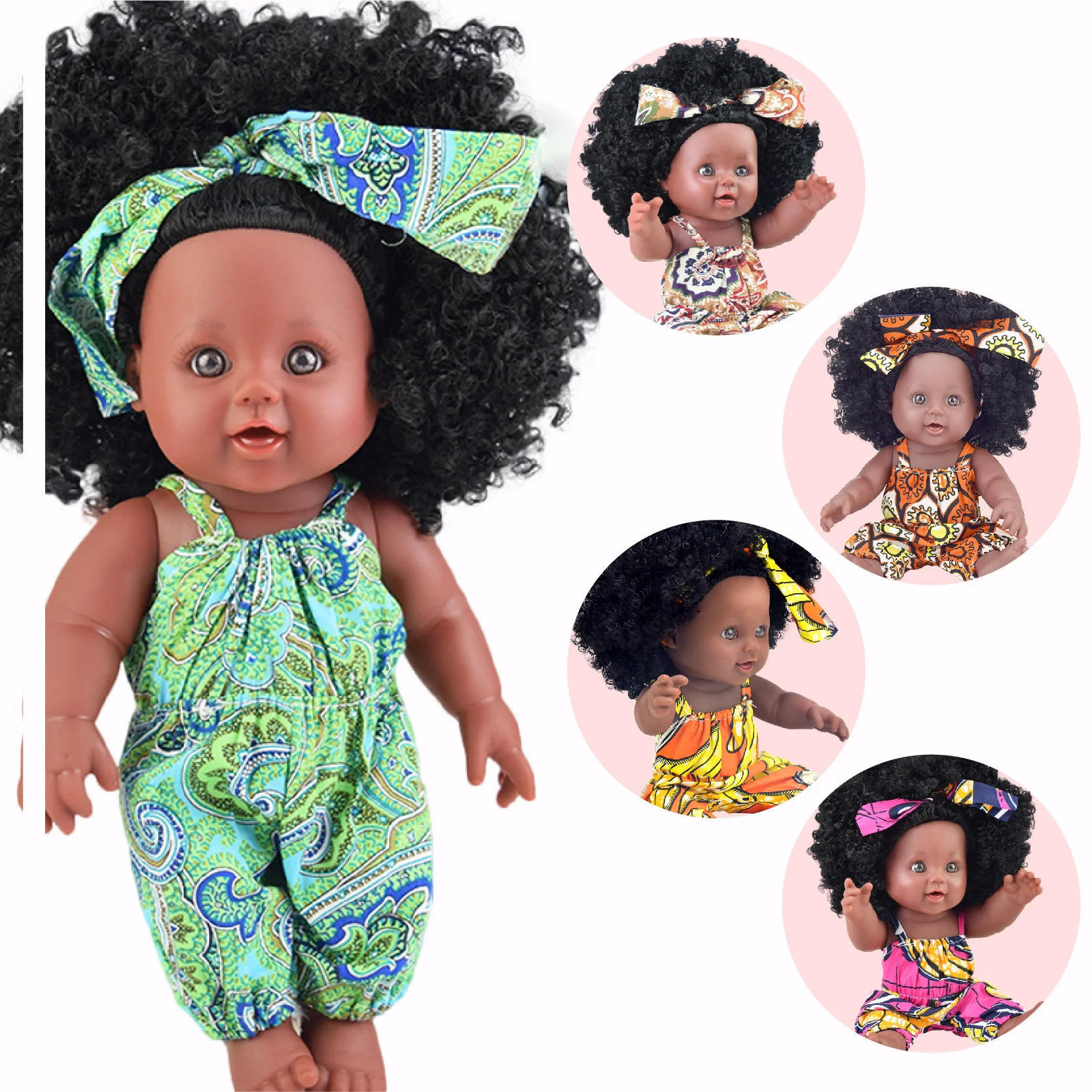 Подарок на день рождения! Pop American black baby doll reborn силиконовый винил 30 см для
