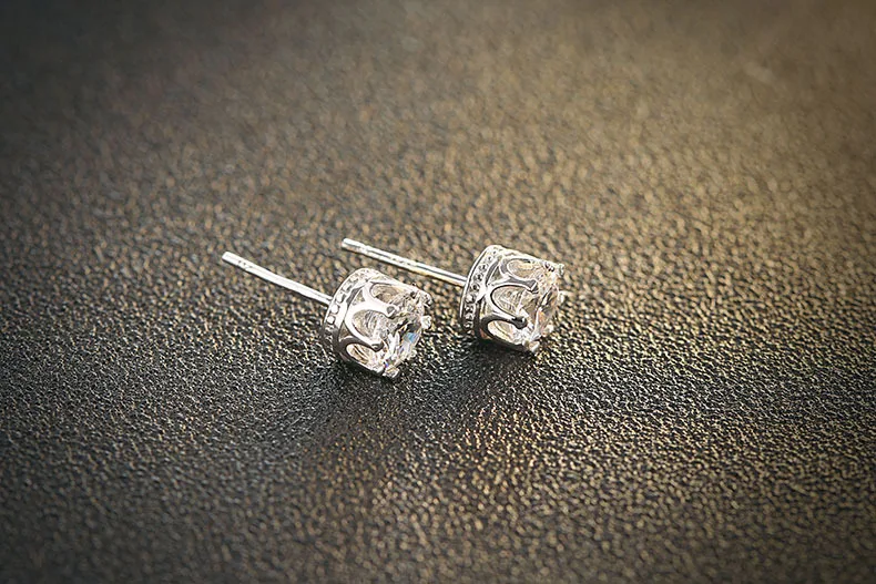 Серьги гвоздики из серебра 925 пробы с фианитами|crystal stud earrings|stud earringsstud earrings for women |