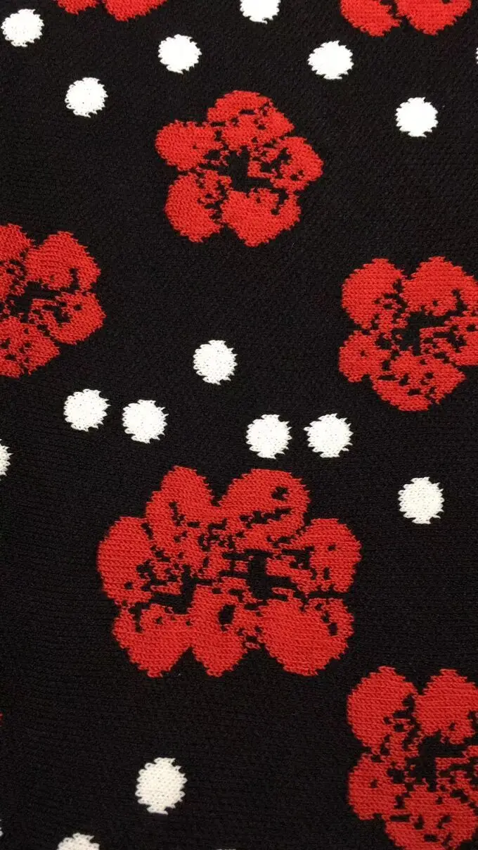 

high quality Women fashion Dot Floral A-Line Knitted HL Bandage SKIRT Elastic High Waisted PARTY Skirts Wholesale
