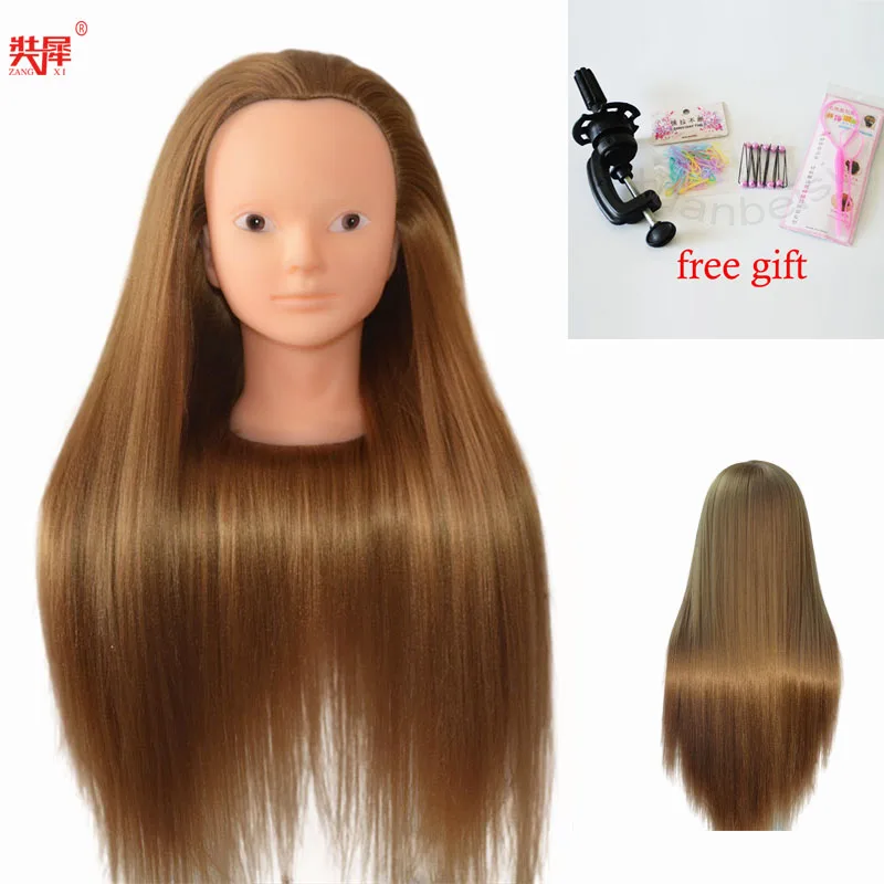 Best Mannequin Head With Hair Hairdressing Dolls Head Long Hair Practice Training Head Professional Salon Styling Manikin Head