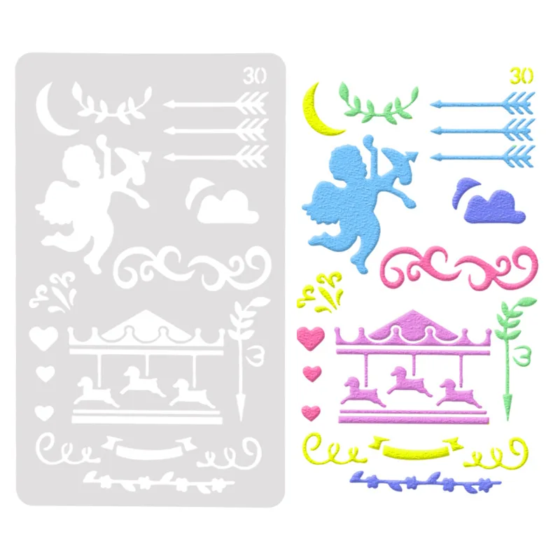 

Angel pvc Layering Stencils for Diy scrapbook coloring,painting stencil,home decor diy etc. Product image
