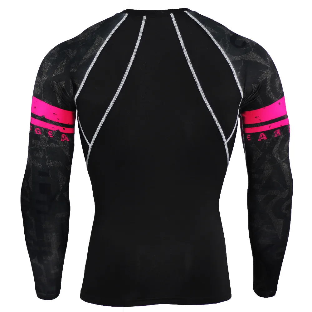 Men Compression Shirts MMA Rashguard Keep Fit Fitness Long Sleeves Base Layer Skin Tight Weight Lifting Elastic running T | Спорт и