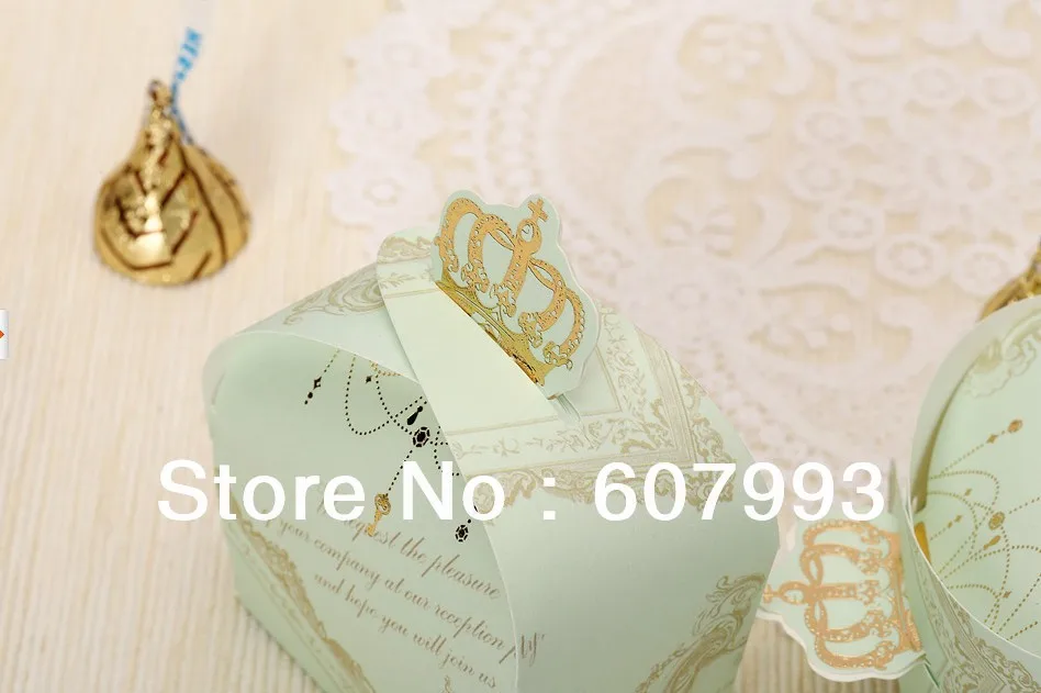 Подарочная коробка с короной для свадебной вечеринки Бронзирующая помолвки