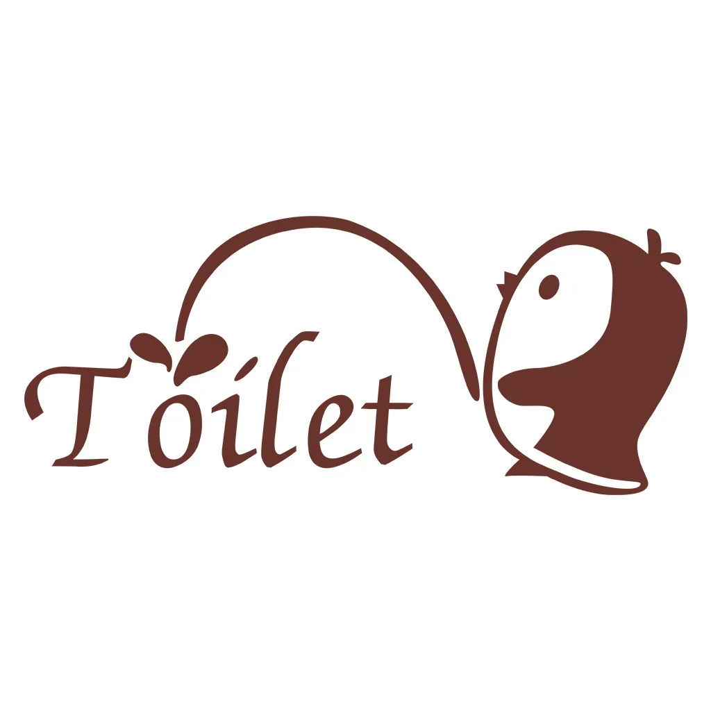 Cute Penguin Urinal Toilet Sticker PVC moisture-proof Bathroom Decoration Home Cartoon Applique Creative Wall | Дом и сад