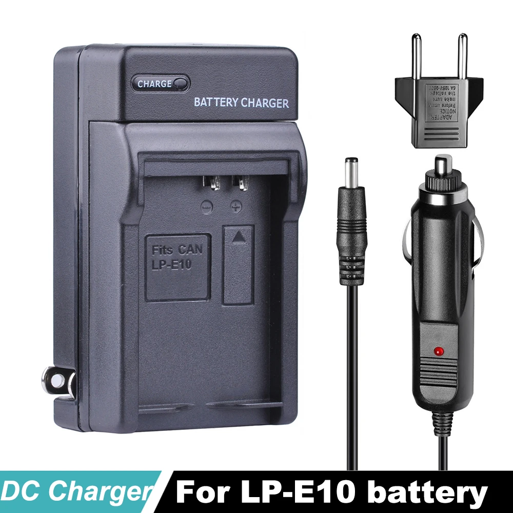 

LP-E10 battery Charger + EU adapter for Canon LP-E10 LP E10 LPE10 EOS 1100D 1200D Kiss X50 X70 Rebel T3 T5 EOS1100D EOS1200D
