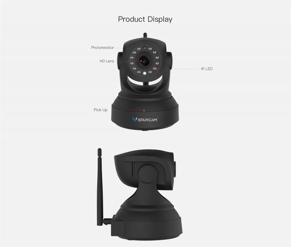 Vstarcam C82R/C72R 720/1080P Беспроводная PTZ камера wifi IP камера