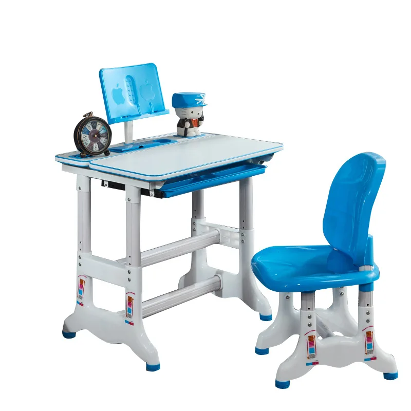 

Lovely Children Study Table and Chair Set Multi-function Lifting Writing Desk Children Home Study Table and Chair Combination