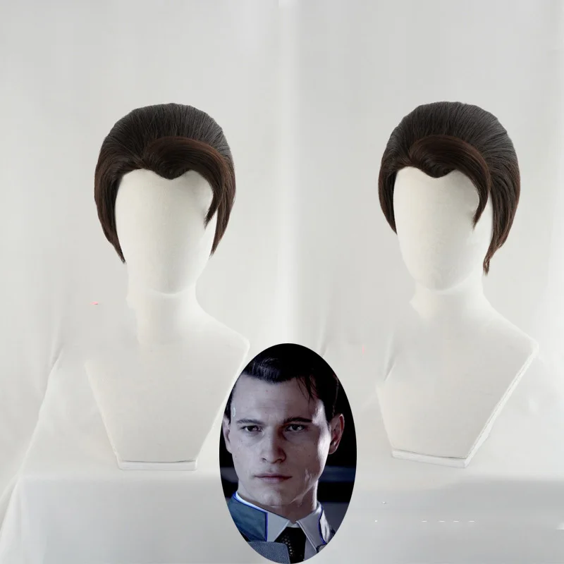 Детройт: стать человеком Коннор косплей парик для мужчин Хэллоуин Карнавал