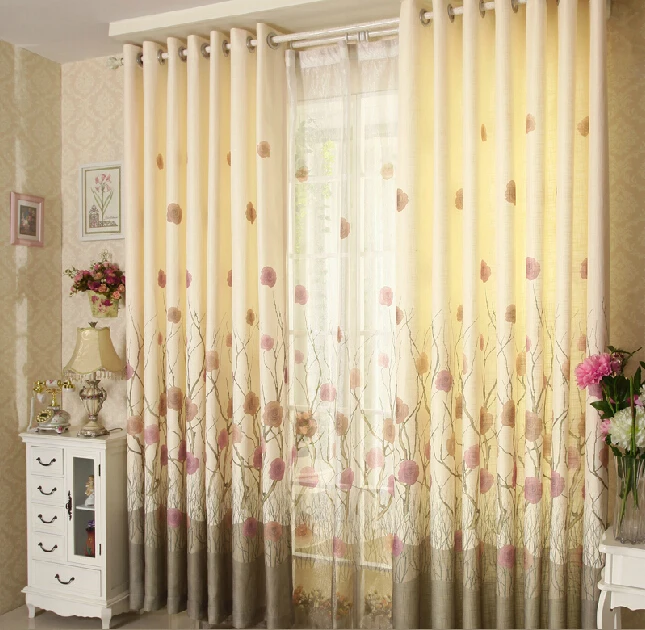 Горячая распродажа белье шторы для гостиной оставляет окна плотными шторами