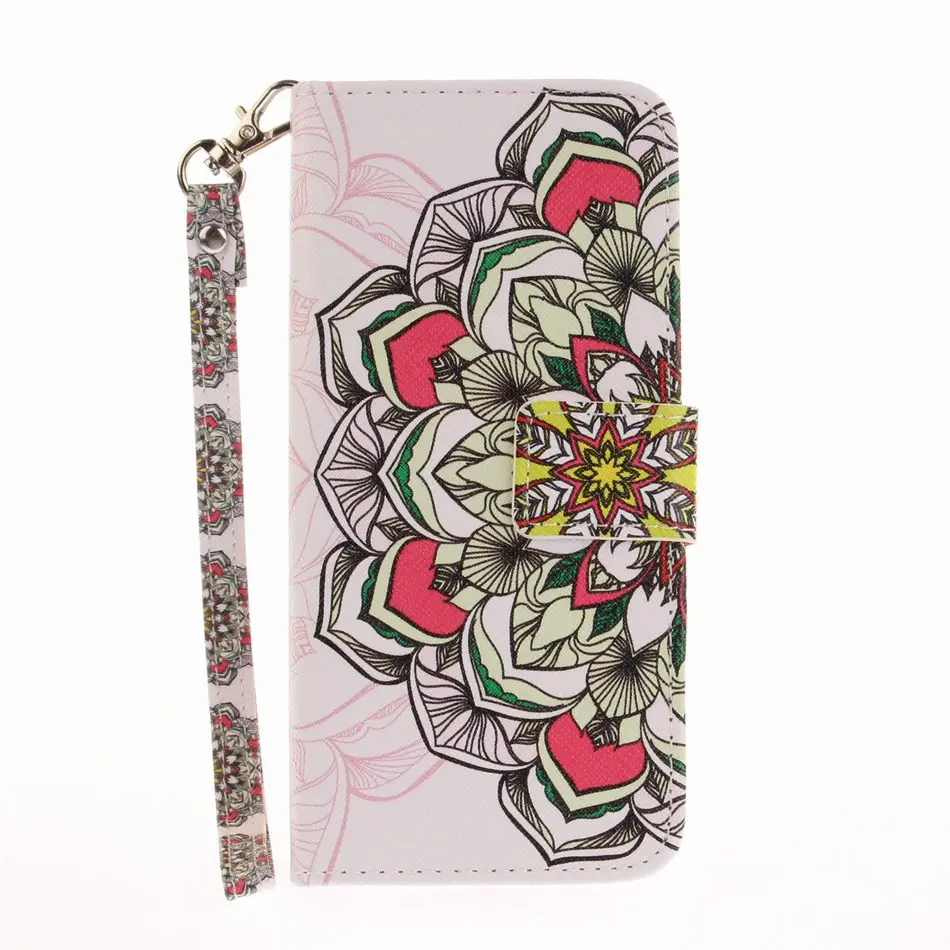 Half Flower DEEVOLPO из искусственной кожи с рисунками животных Чехлы для samsung S8 S8Plus S6Edge S7Edge G360 G530 J120 A320 A520 карманом для карт Чехлы для телефона D26F - Цвет: Half Flower