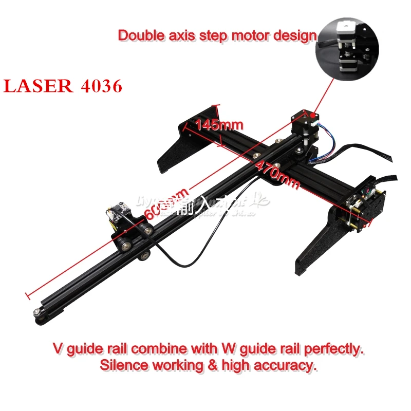 LYbot-arm 2417 Настольный Бескаркасный портативный DIY Лазерный Гравировальный Станок с