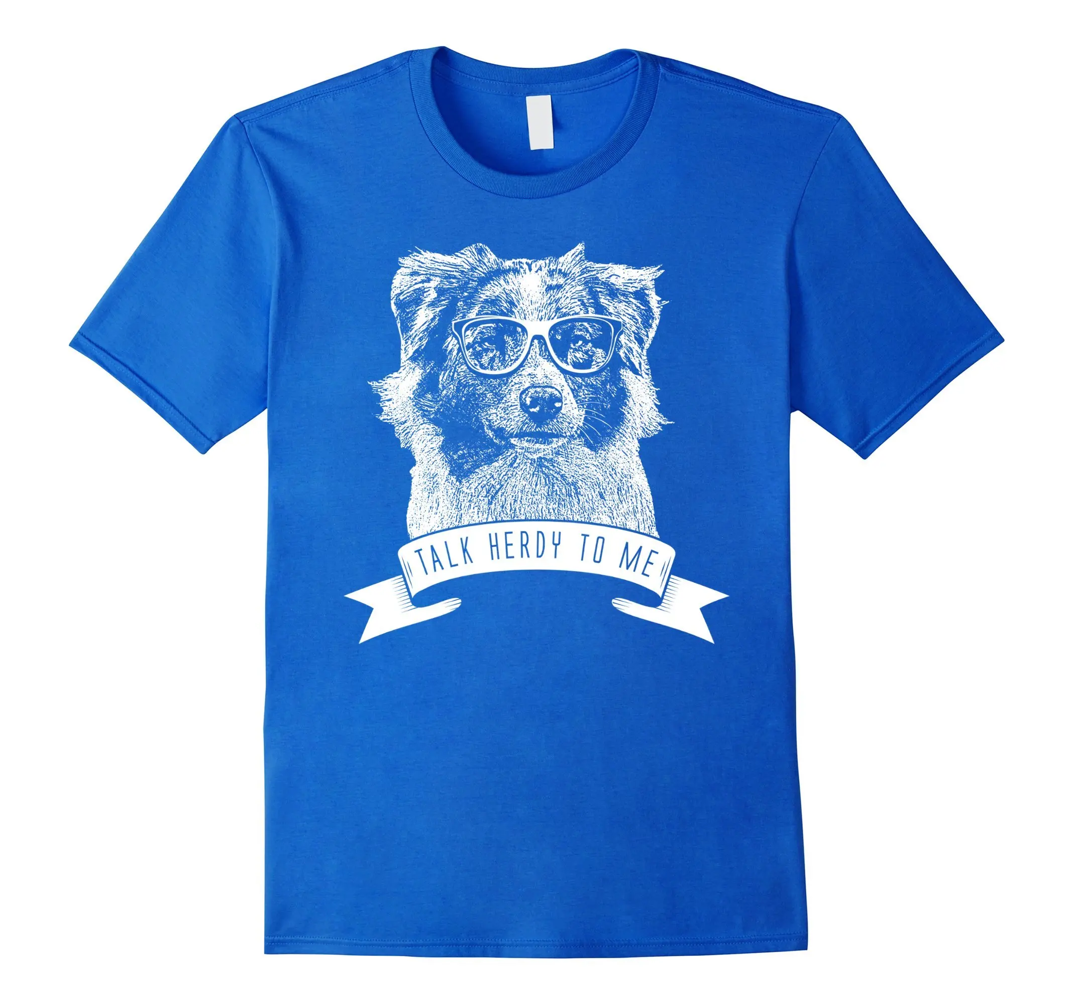 Забавные Для мужчин футболка женщин новинка Австралийская овчарка-Talk Herdy мне |